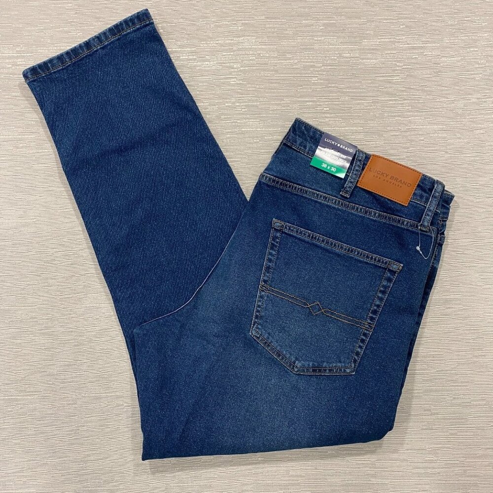 Lucky Brand 410 Jeans Mens 38 x 30 Straight Leg Medium Wash Denim